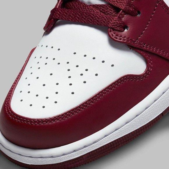 Nike Air Jordan 1 Low 'Bordeaux' Cherrywood White 553558-615 Mens & GS Size 14 - Picture 8 of 13